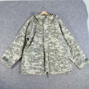 Tru Spec Men Military Jacket Camo Hooded Camouflage Waterproof L Large 1024